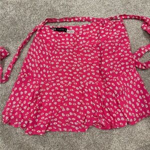 Zara Pink Daisy-Print skort